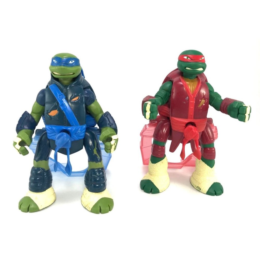 Teenage Mutant Ninja Turtles Flip-Up Leonardo & Raphael Viacom 2013 - Picture 1 of 4
